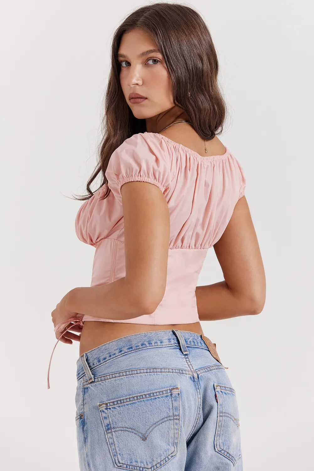 Kitty Baby Pink Gathered Top
