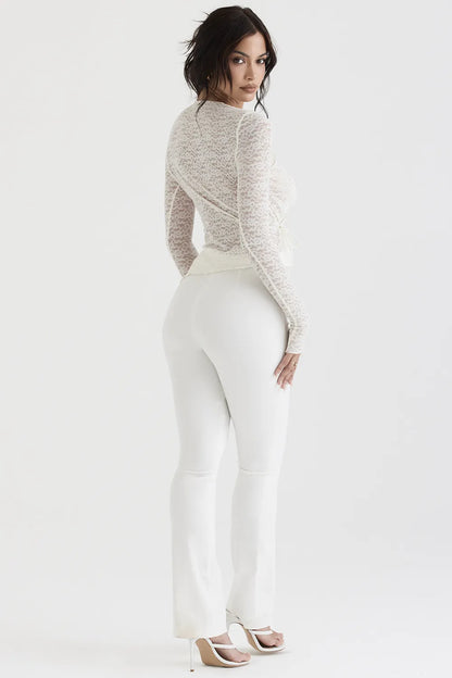Laurel Ivory High Waisted Trousers
