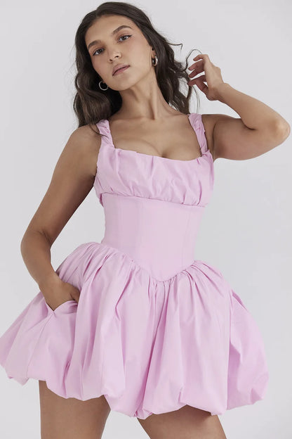 Le Puff Cotton Candy Cotton Tulle Mini Dress