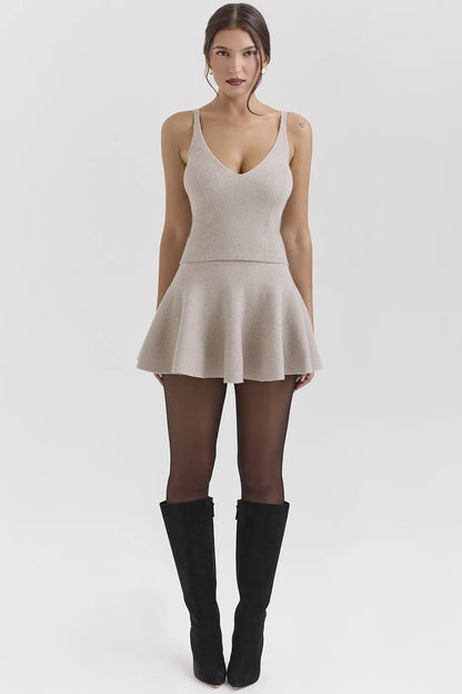 Leigh Biscuit Wool Cashmere Camisole Top