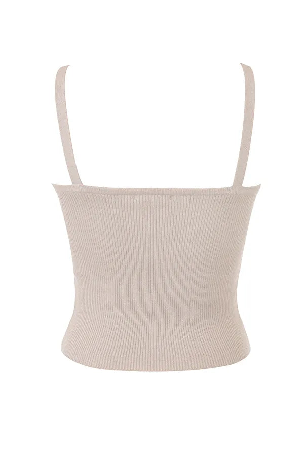 Leigh Biscuit Wool Cashmere Camisole Top