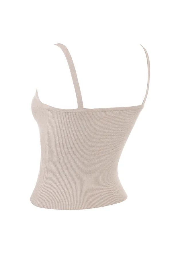 Leigh Biscuit Wool Cashmere Camisole Top