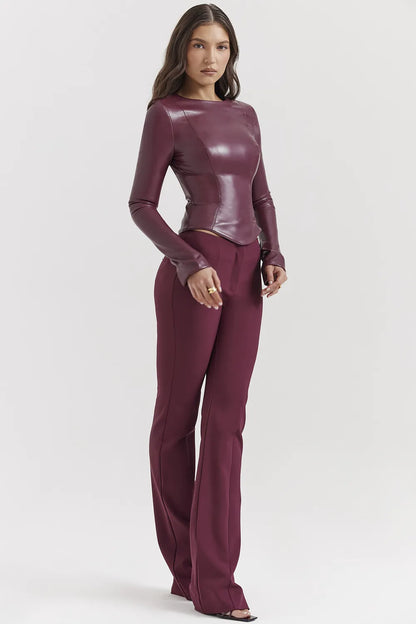 Lillie Wine Trousers