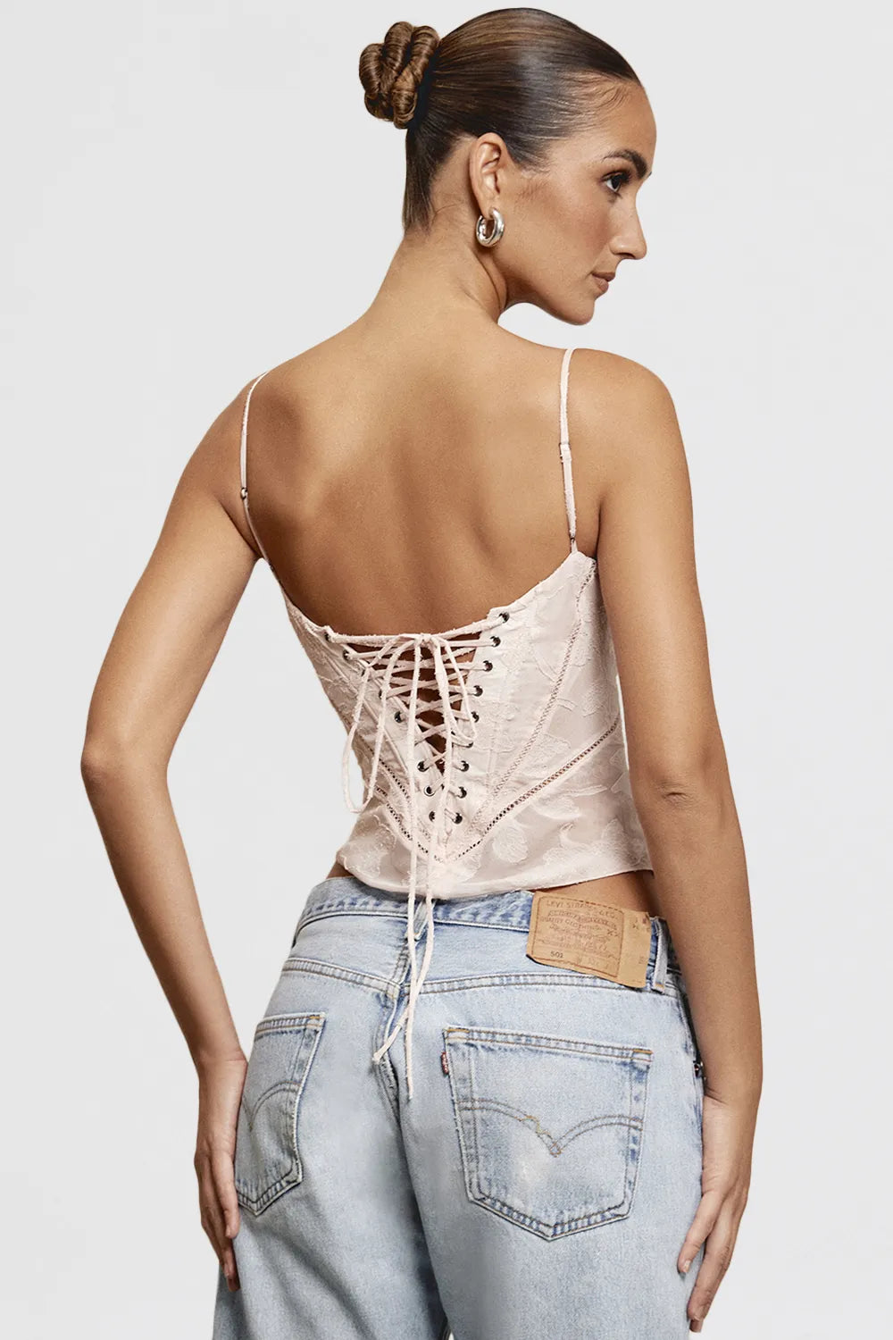 Lisette Pink Floral Lace Camisole