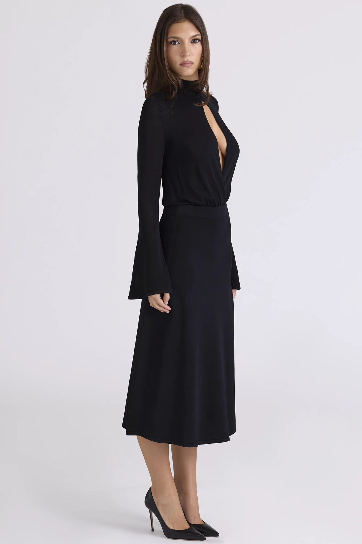 Lois Black Keyhole Bodysuit