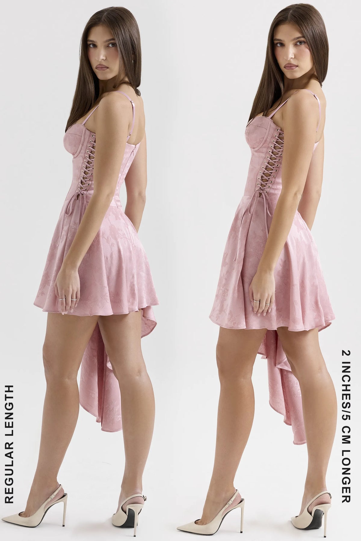 Lola Pink Jacquard Draped Mini Dress