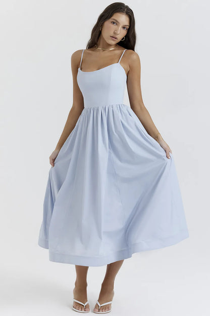 Lolita Soft Blue Corset Sundress