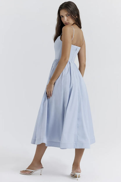 Lolita Soft Blue Corset Sundress