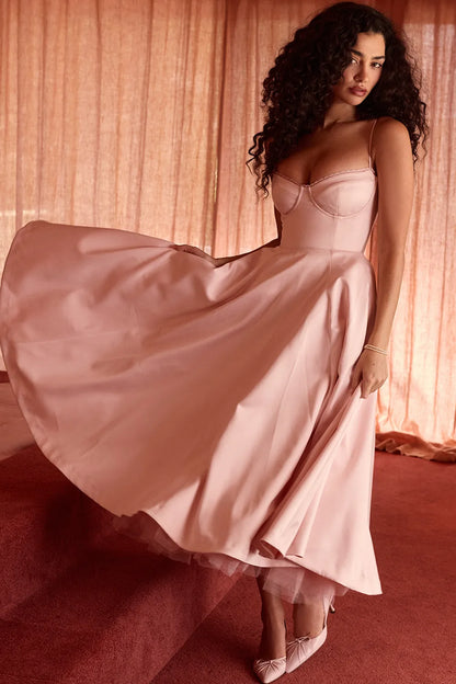 Mademoiselle Ballerina Pink Midi Dress