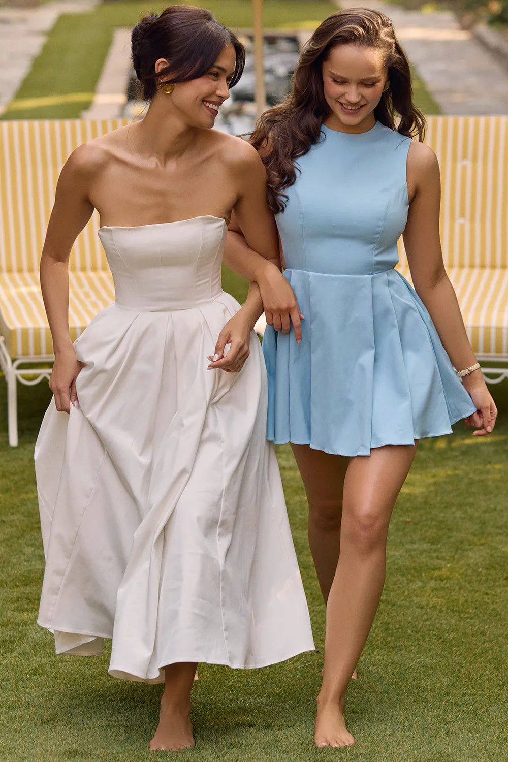 Ingrid Tuscan Blue Twill Mini Dress
