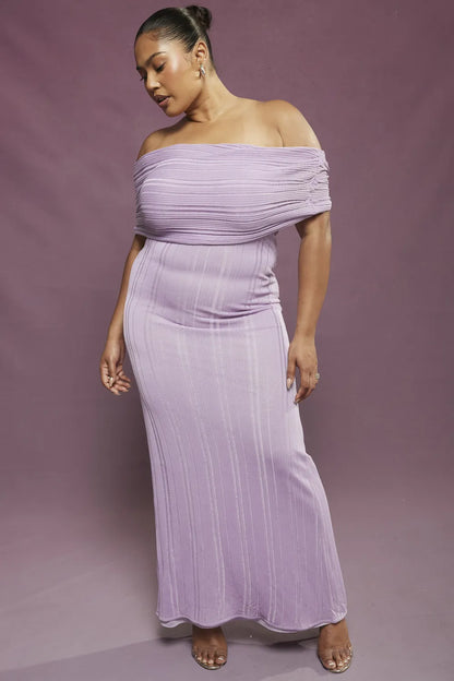 Micah Orchid Ladder Knit Maxi Dress