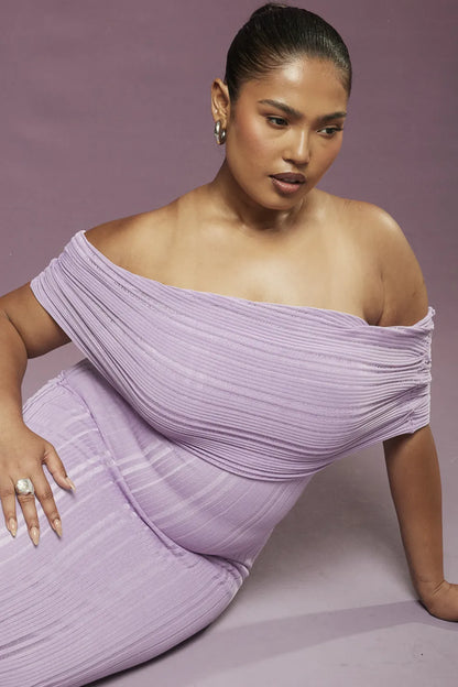 Micah Orchid Ladder Knit Maxi Dress