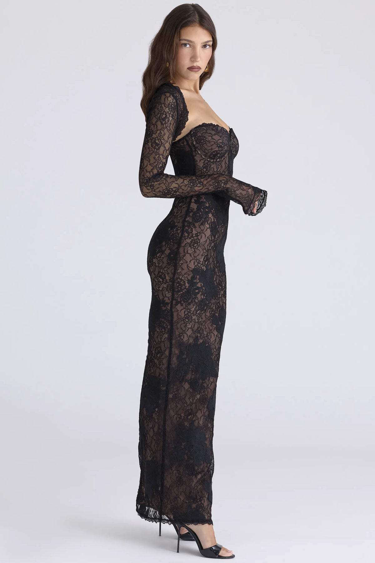 Lucienne Black Lace Maxi Dress - Limited Edition