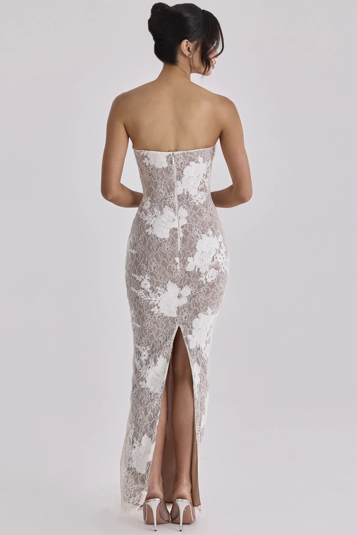 Lucienne Ivory Embroidered Lace Maxi Dress - Limited Edition