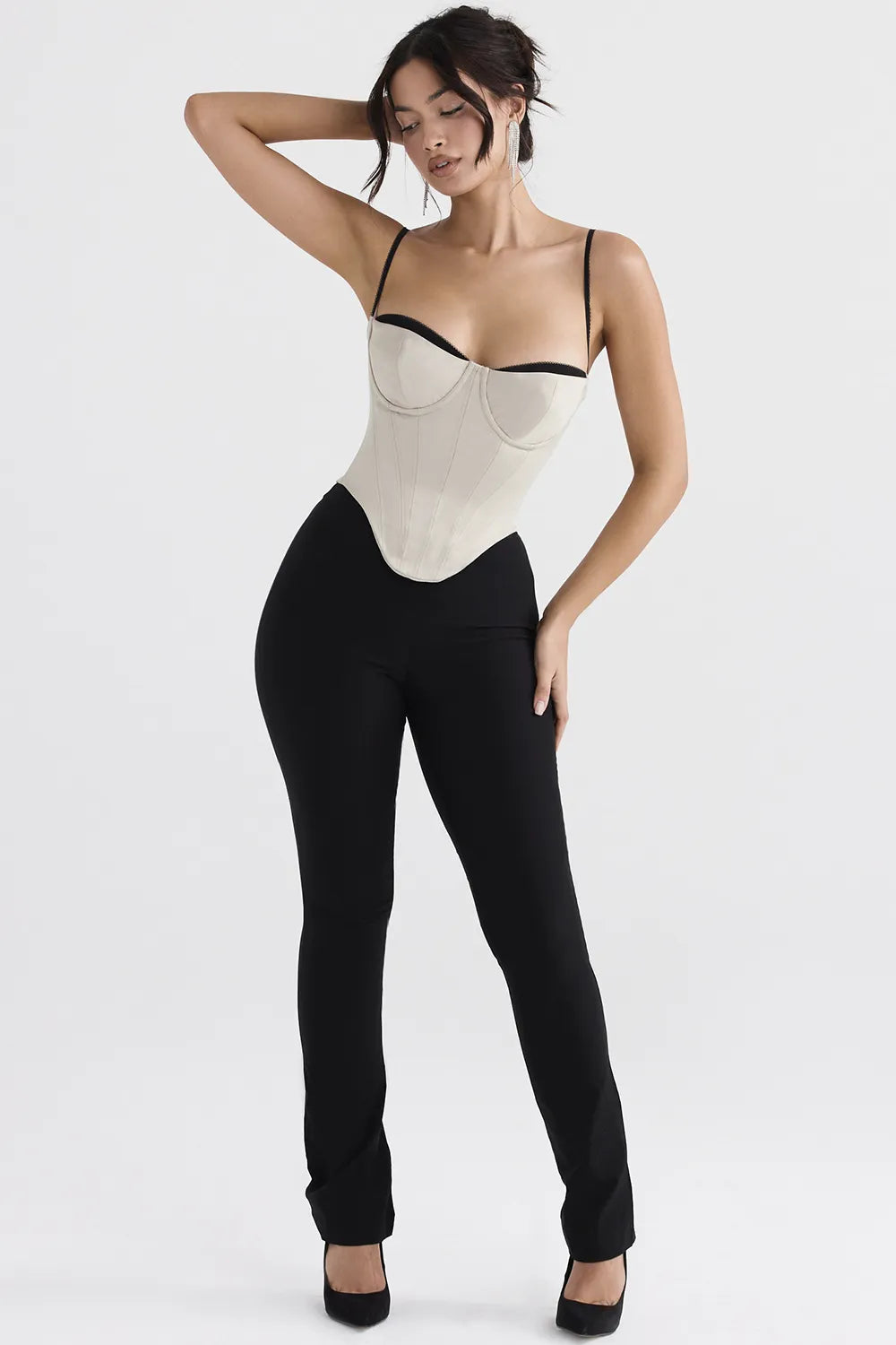 Luette Beige Satin Underwired Corset
