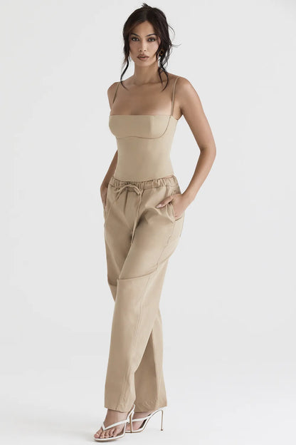 Luna Camel Cargo Trousers