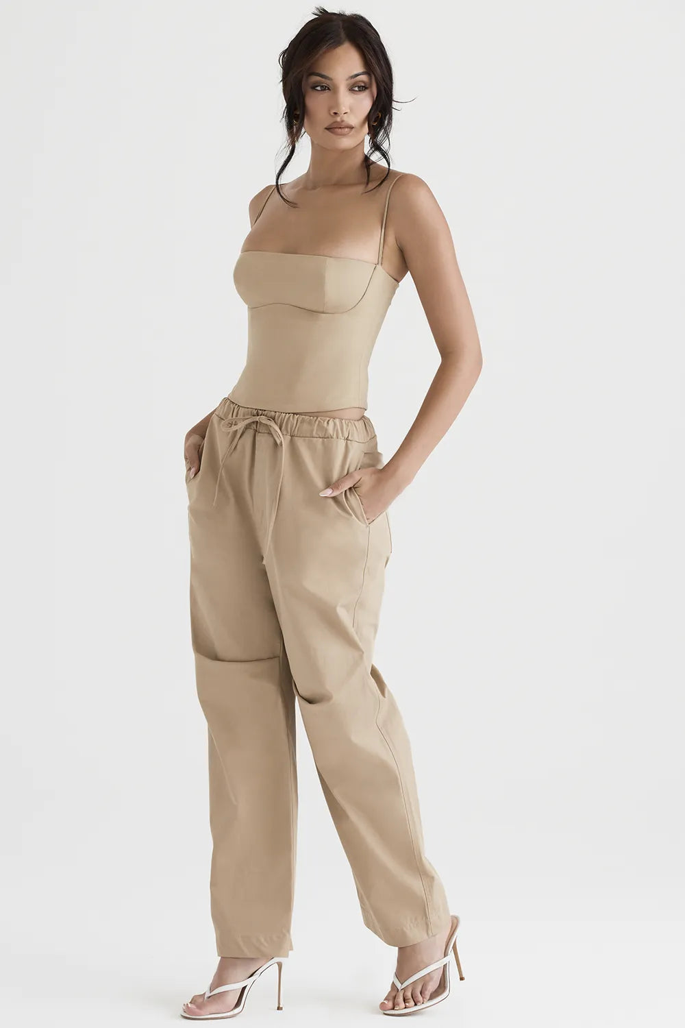 Luna Camel Cargo Trousers