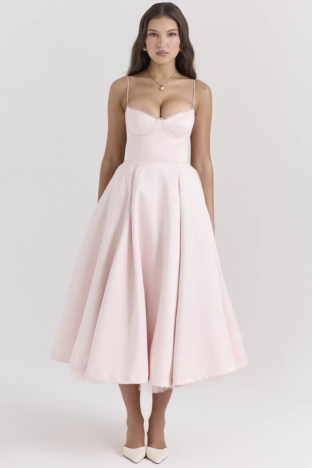 Mademoiselle Ballerina Pink Midi Dress