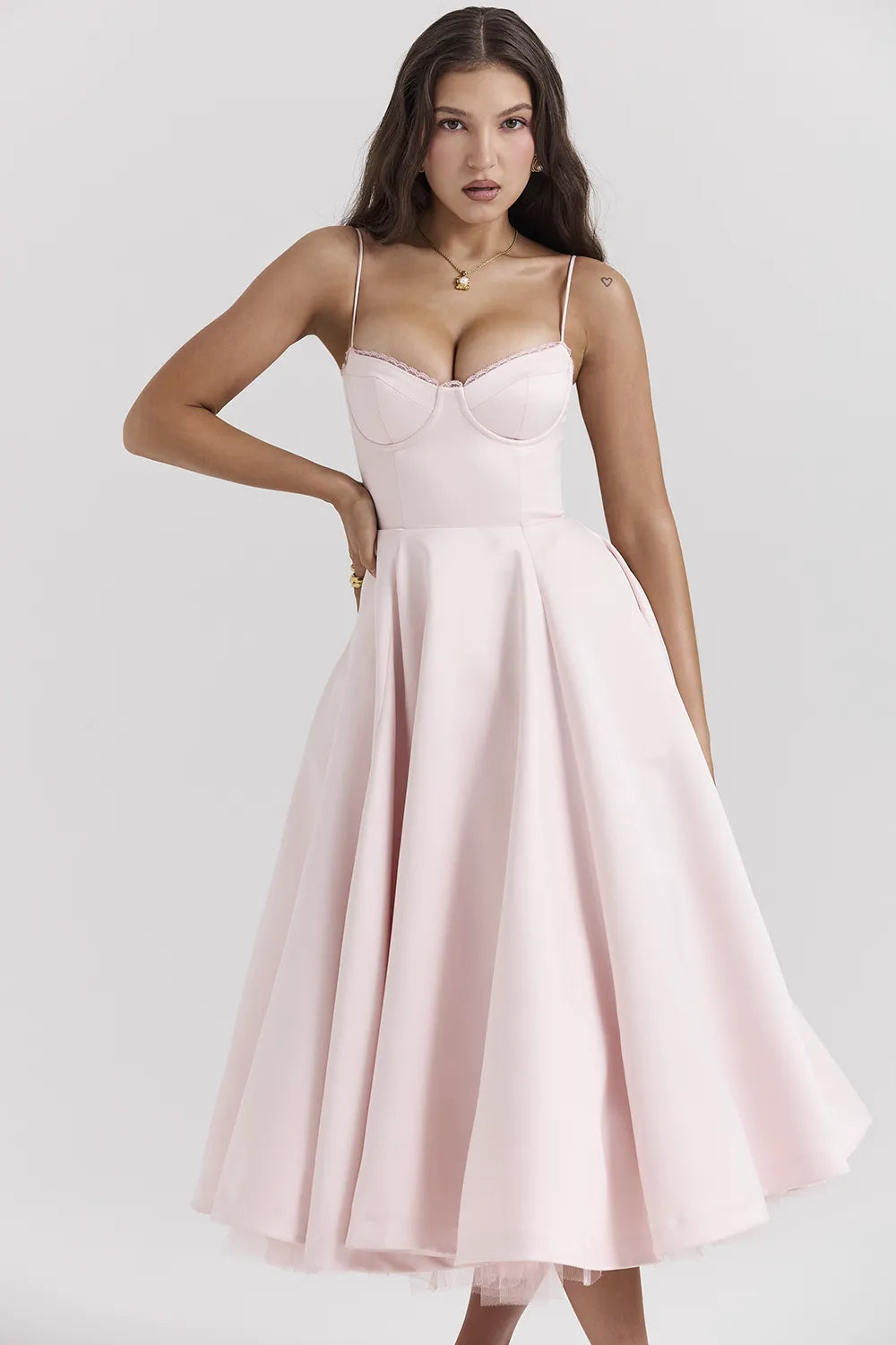 Mademoiselle Ballerina Pink Midi Dress