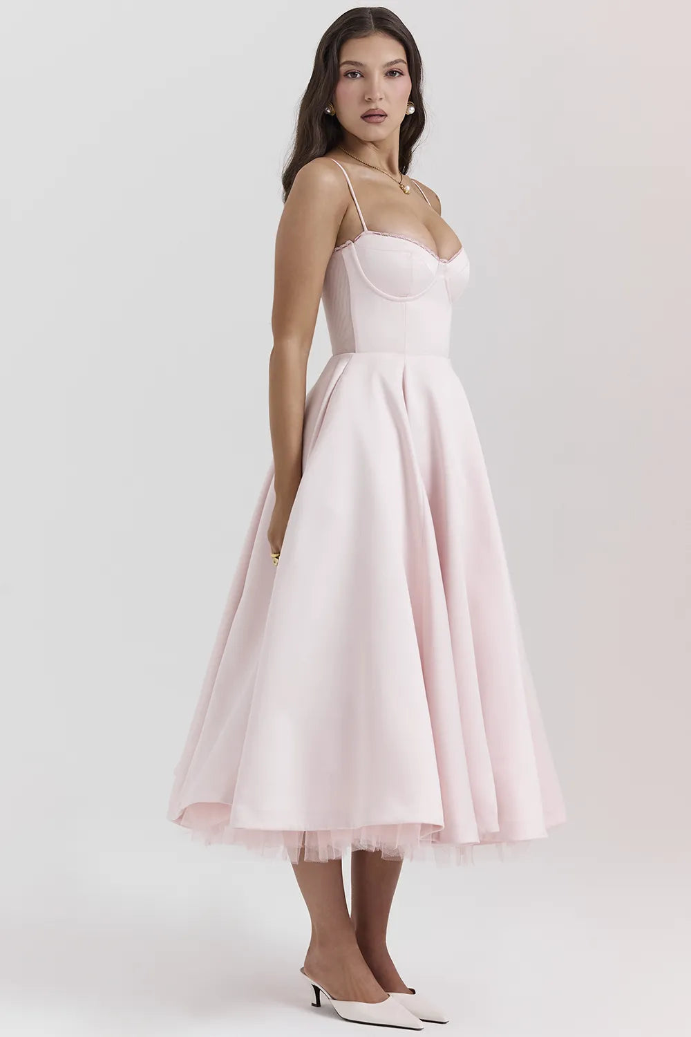 Mademoiselle Ballerina Pink Midi Dress