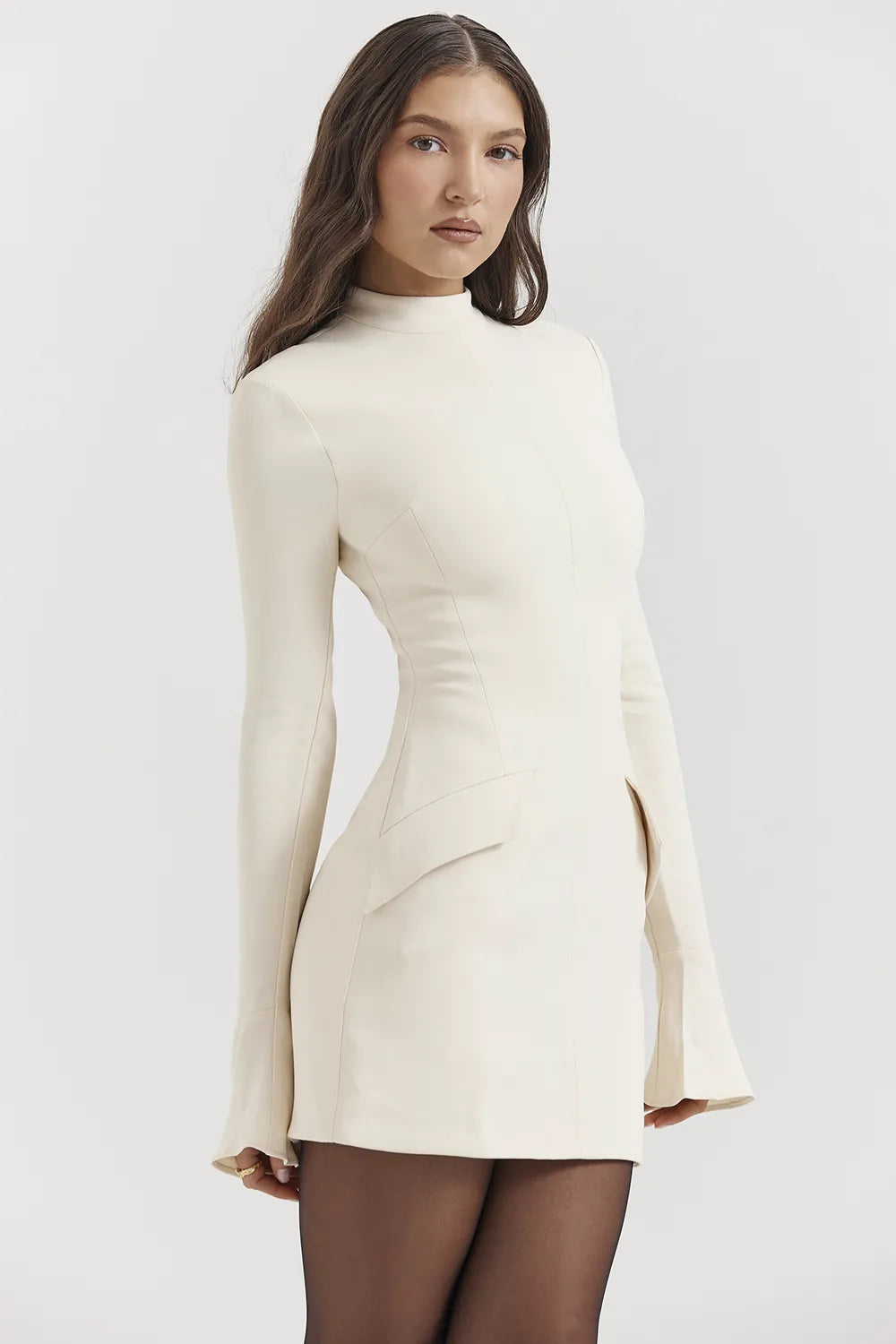 Mahalia Vintage Cream Mini Dress