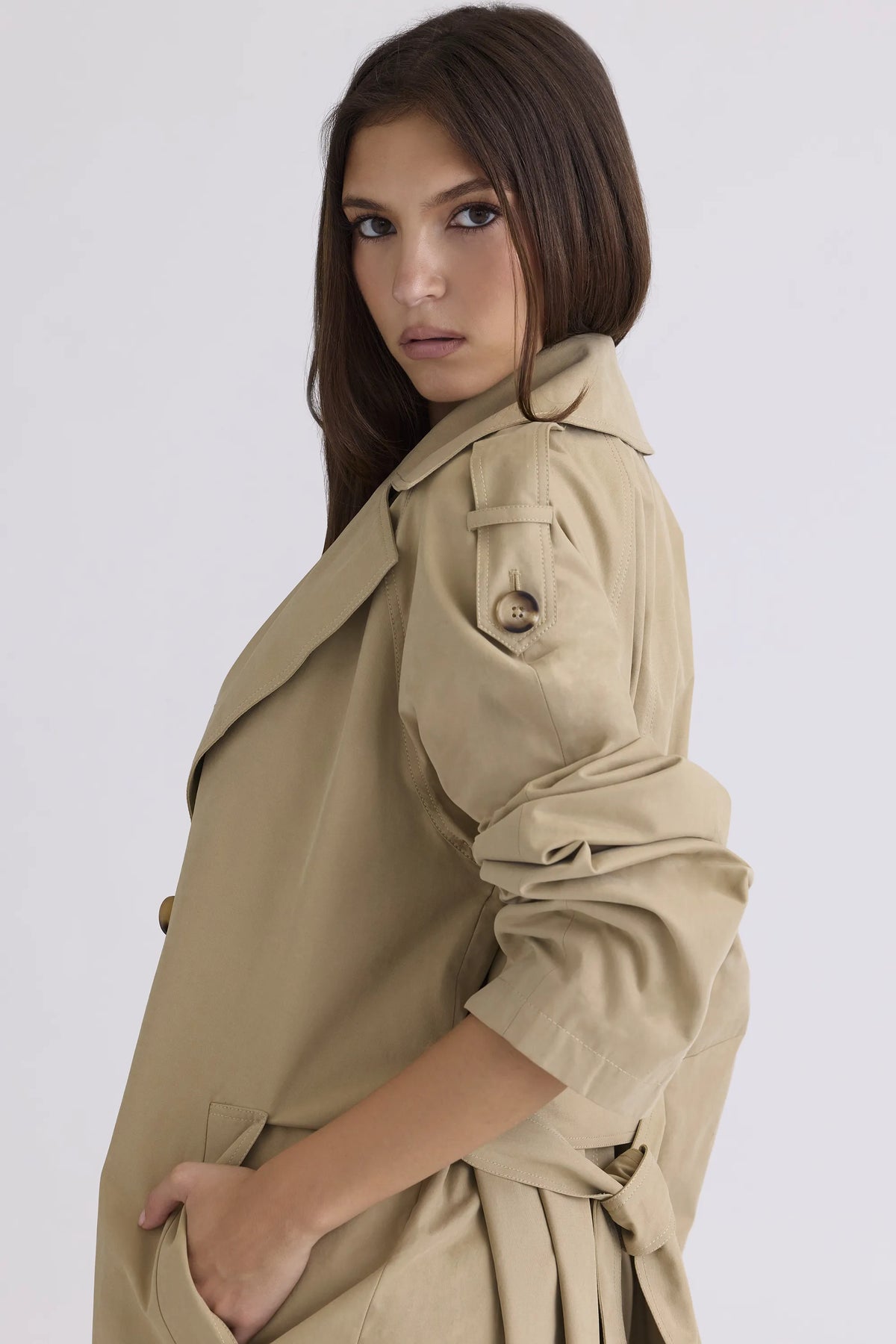 Marais Camel Belted Full Trench Coat