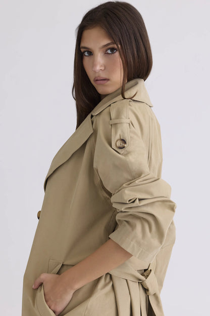 Marais Camel Belted Full Trench Coat