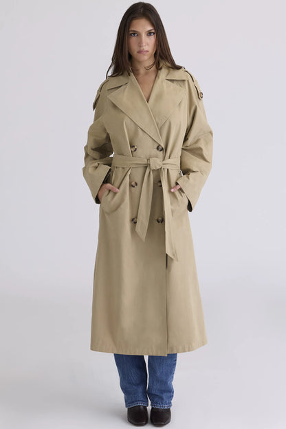 Marais Camel Belted Full Trench Coat