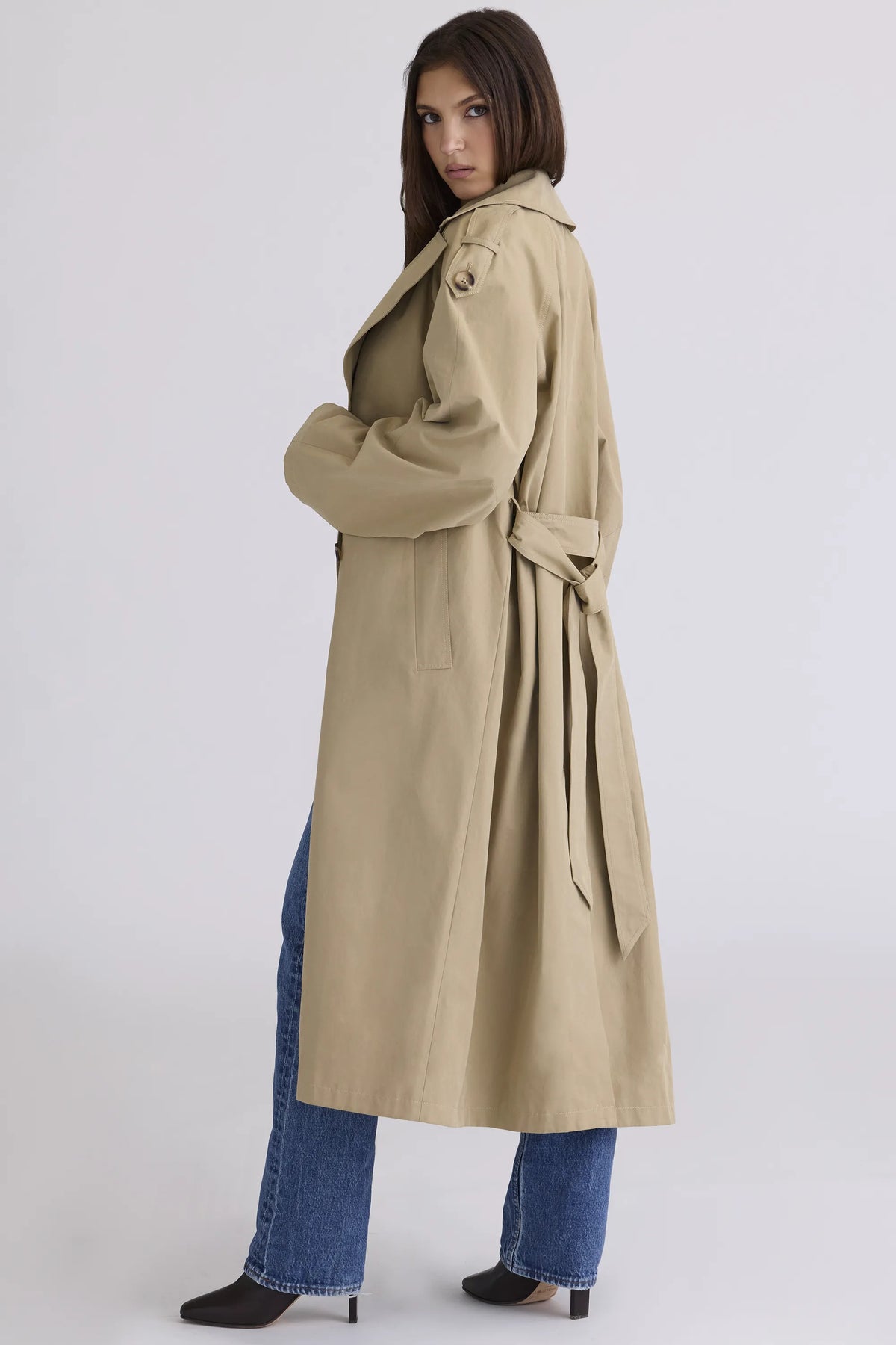 Marais Camel Belted Full Trench Coat