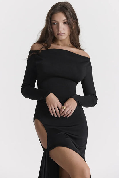 Marella Black Cutout Maxi Dress