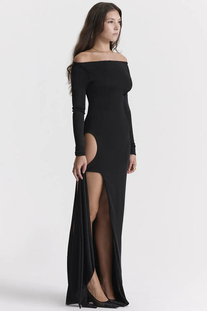 Marella Black Cutout Maxi Dress