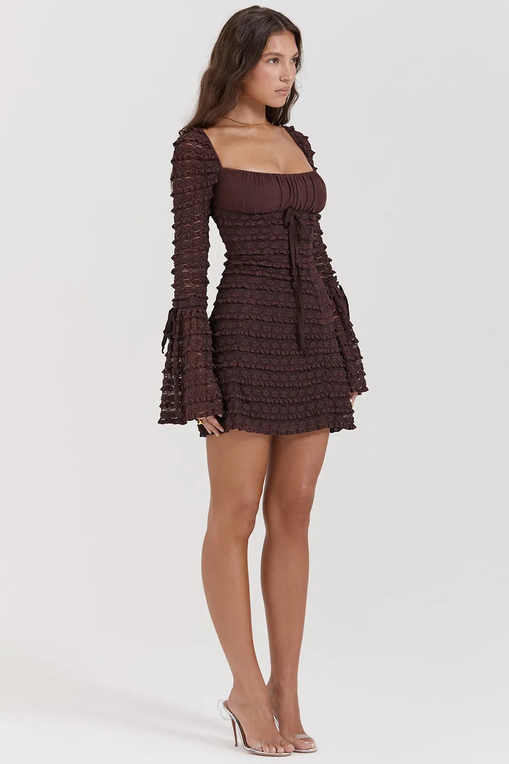 Marisa Espresso Lace Dress