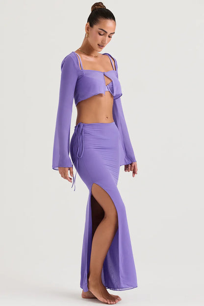 Amalfi Violet Cutout Maxi Skirt