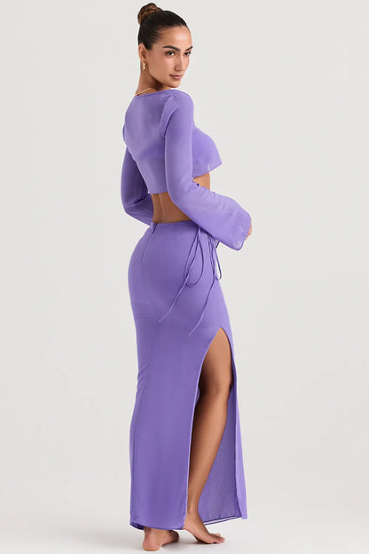 Amalfi Violet Cutout Maxi Skirt
