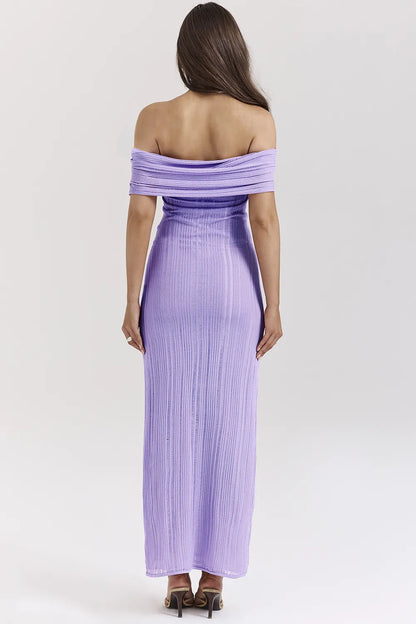 Micah Orchid Ladder Knit Maxi Dress