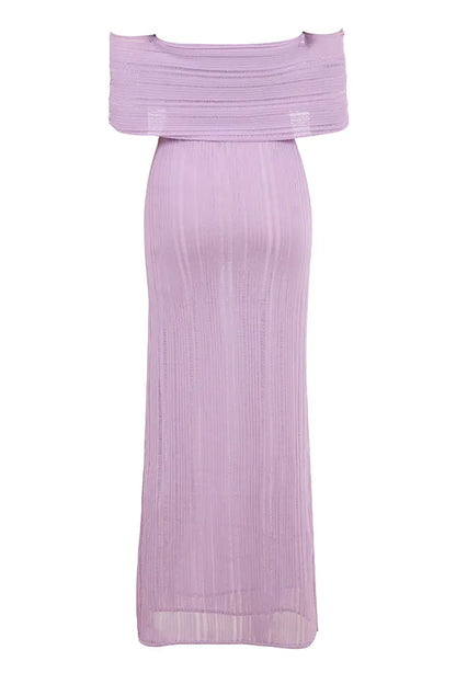 Micah Orchid Ladder Knit Maxi Dress