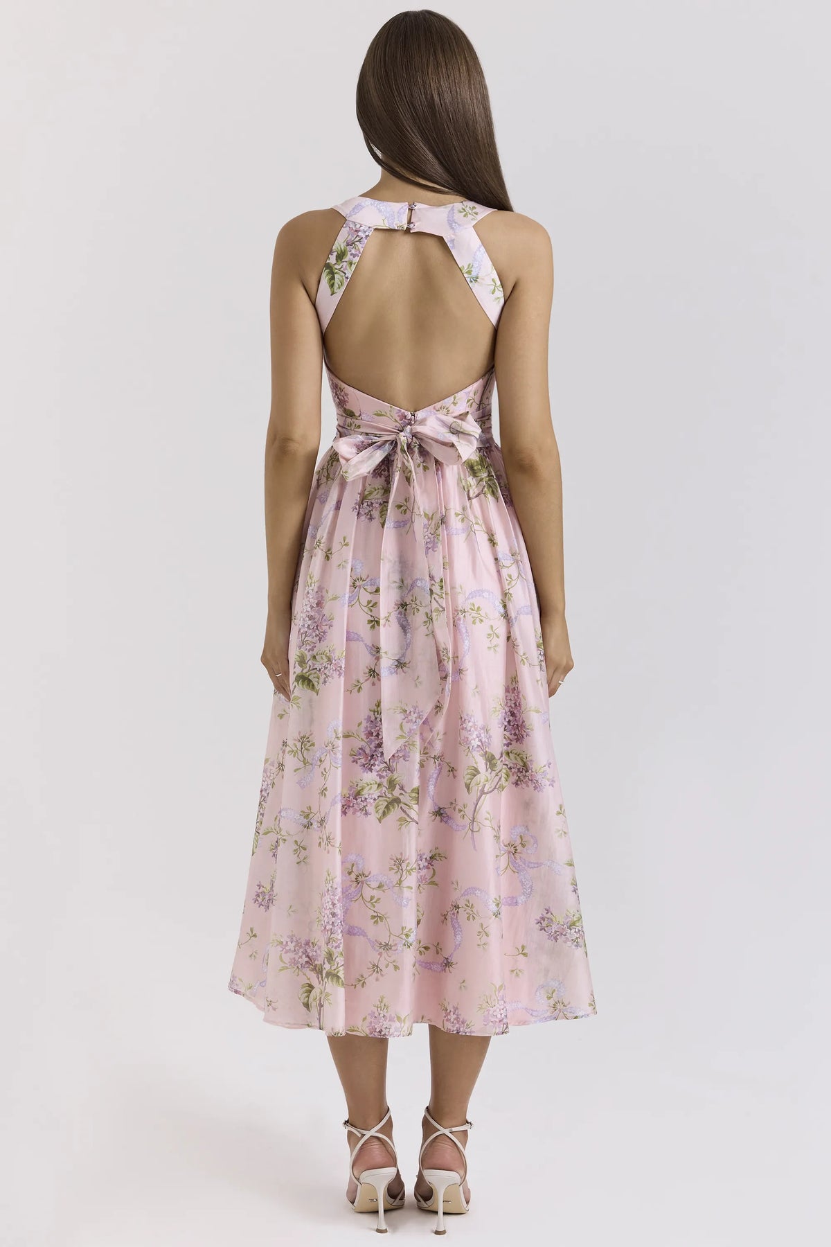 Minerva Pink Floaty Chiffon Midi Sundress