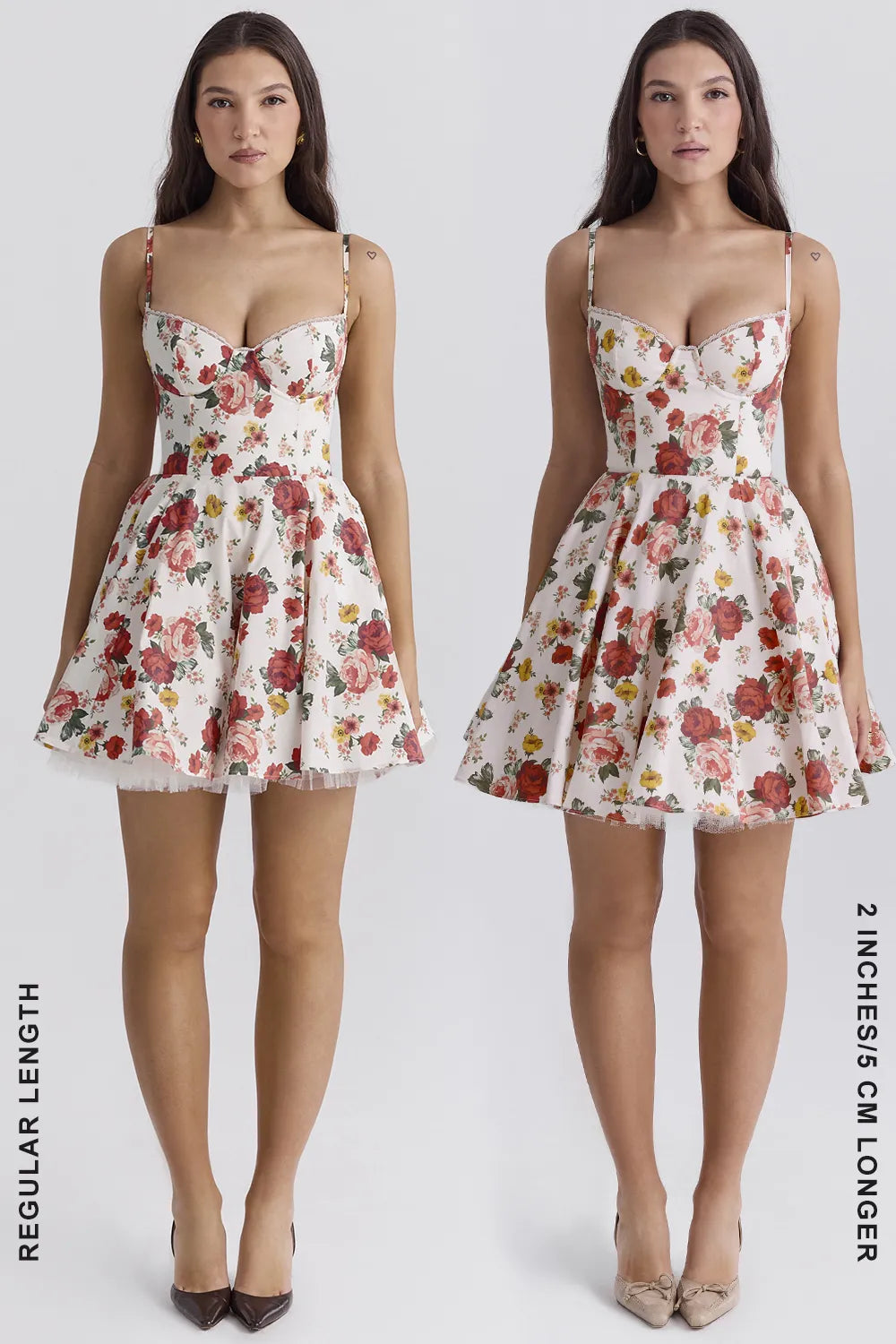 Minimoiselle Italian Rose Print Tulle Mini Dress