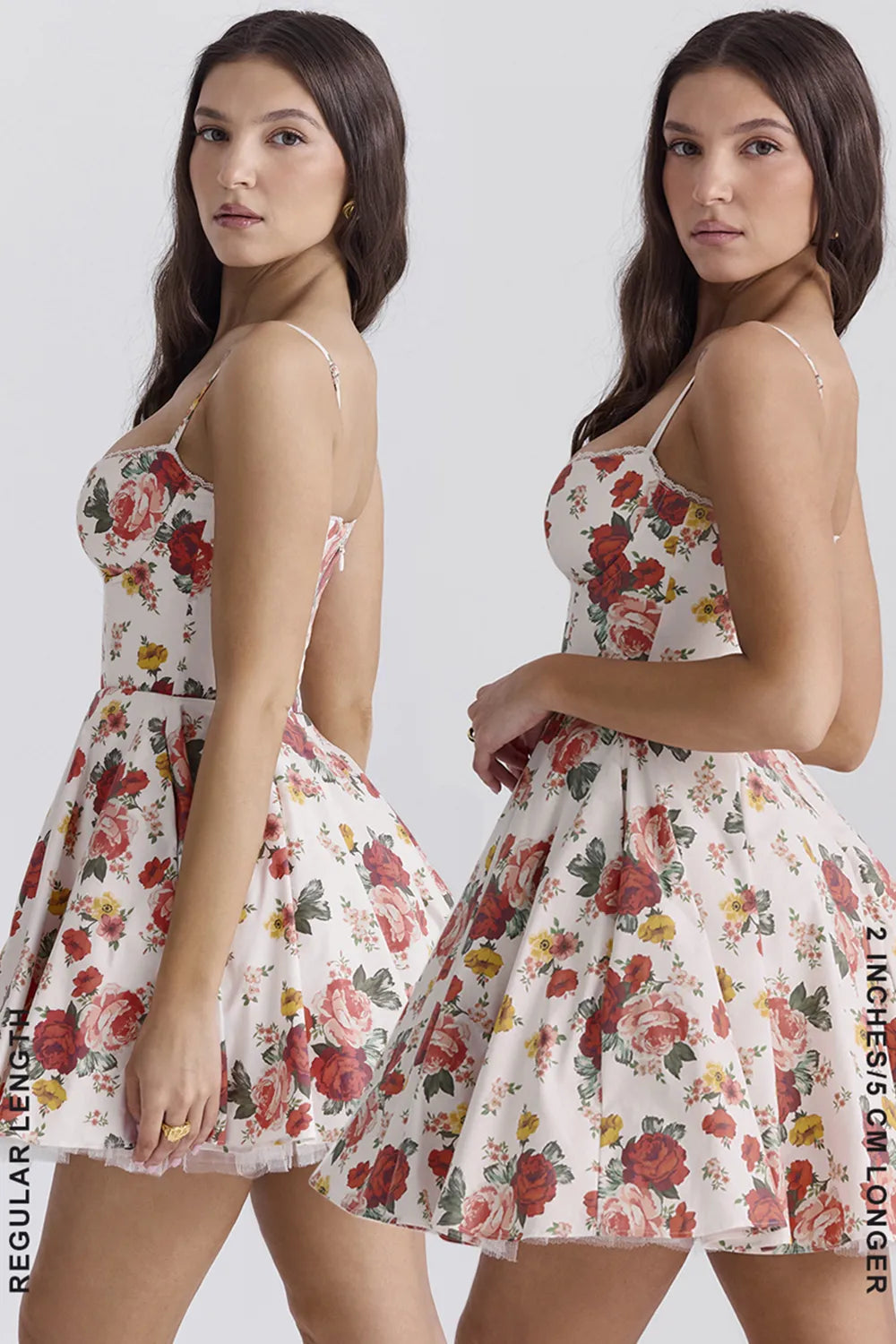 Minimoiselle Italian Rose Print Tulle Mini Dress