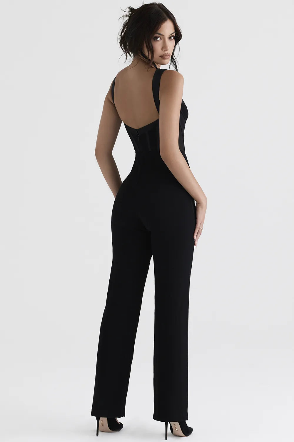 Mylene Black Corset Jumpsuit