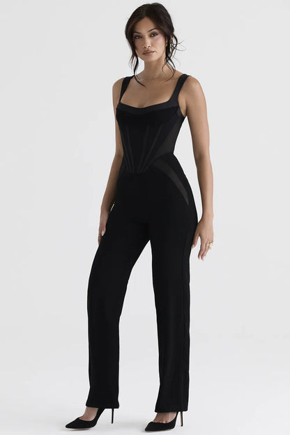 Mylene Black Corset Jumpsuit