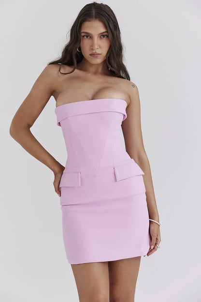 Naia Cotton Candy Strapless Mini Dress