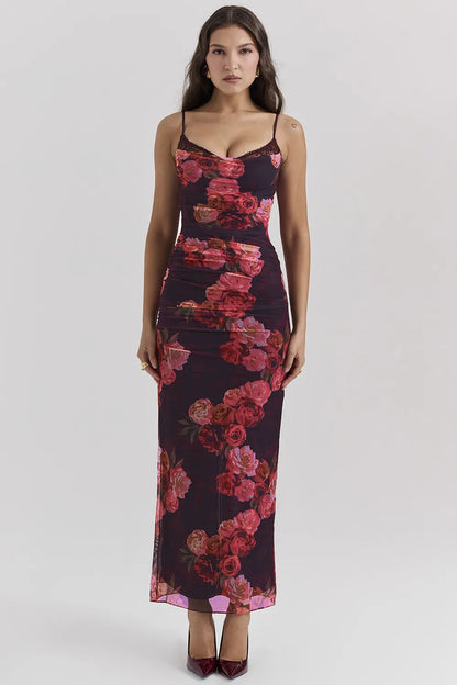 Nalini Romantic Floral Maxi Dress