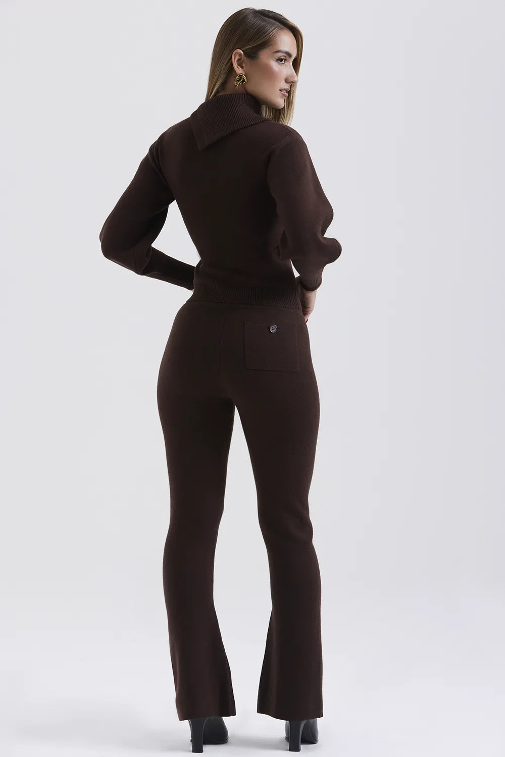 Nereida Chocolate Cashmere Blend Trousers