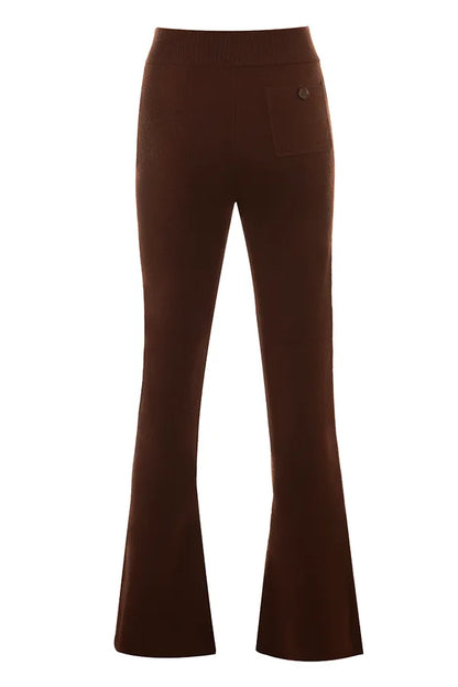 Nereida Chocolate Cashmere Blend Trousers