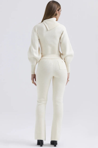 Nereida Cream Cashmere Blend Trousers