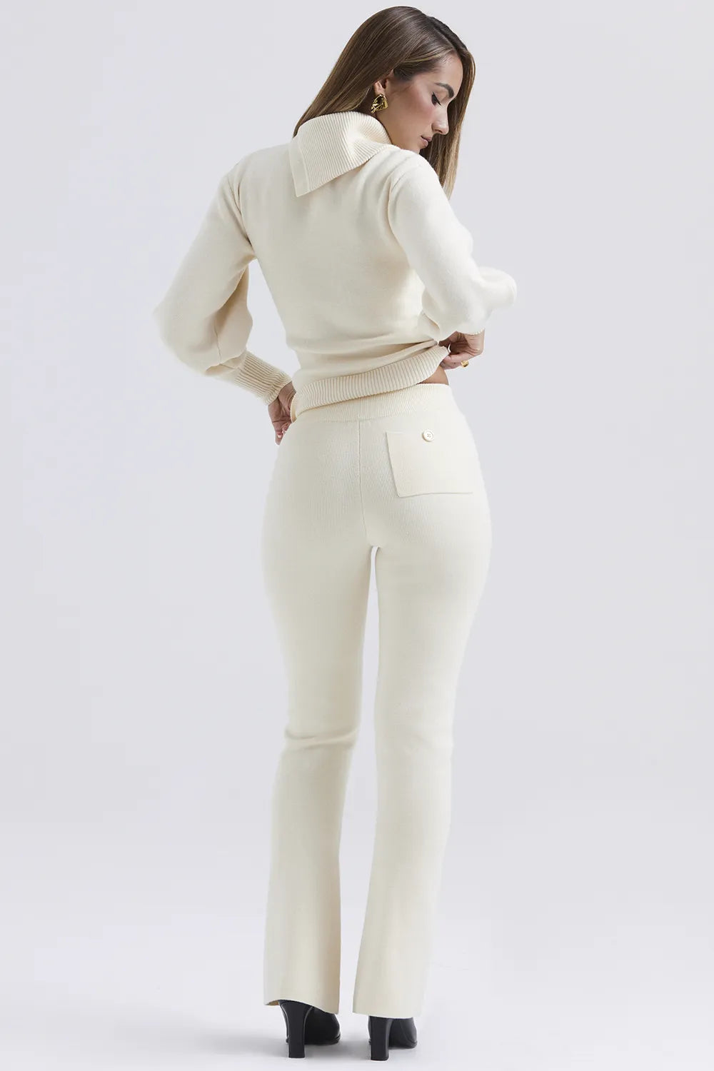 Nereida Cream Cashmere Blend Trousers
