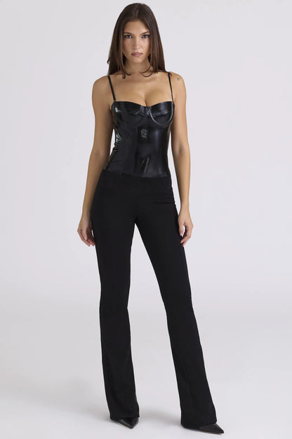 Noella Black Latex Corset Top - Limited Edition