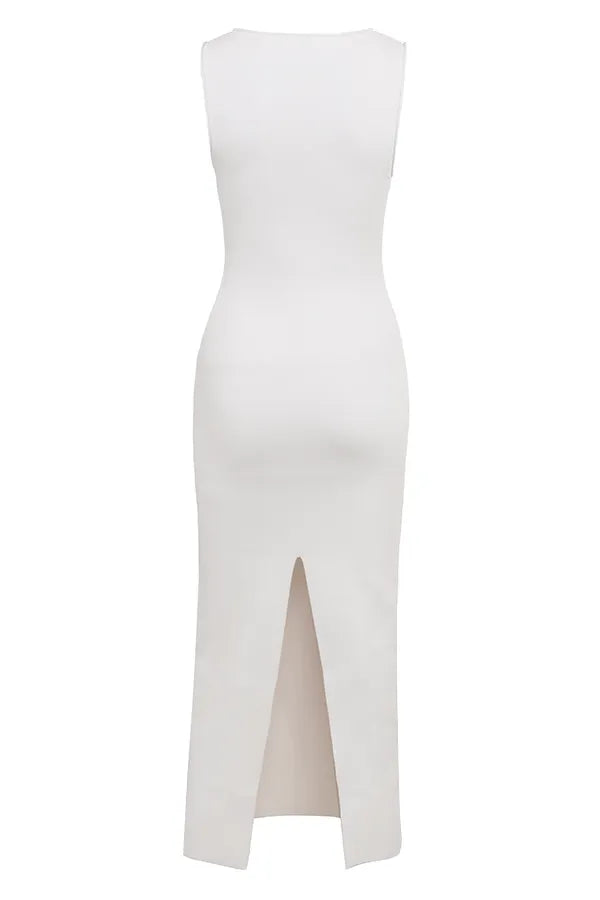 Noli White Sleeveless Maxi Dress