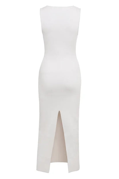 Noli White Sleeveless Maxi Dress